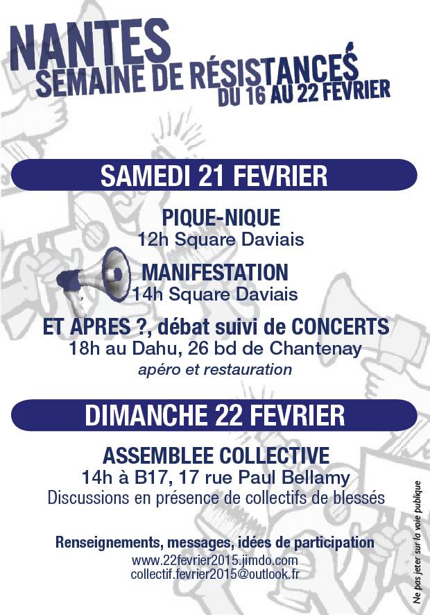 Semaine de résistances (Nantes) : samedi et dimanche